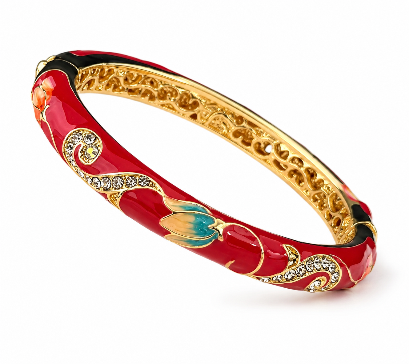 Crimson Bloom Bangle