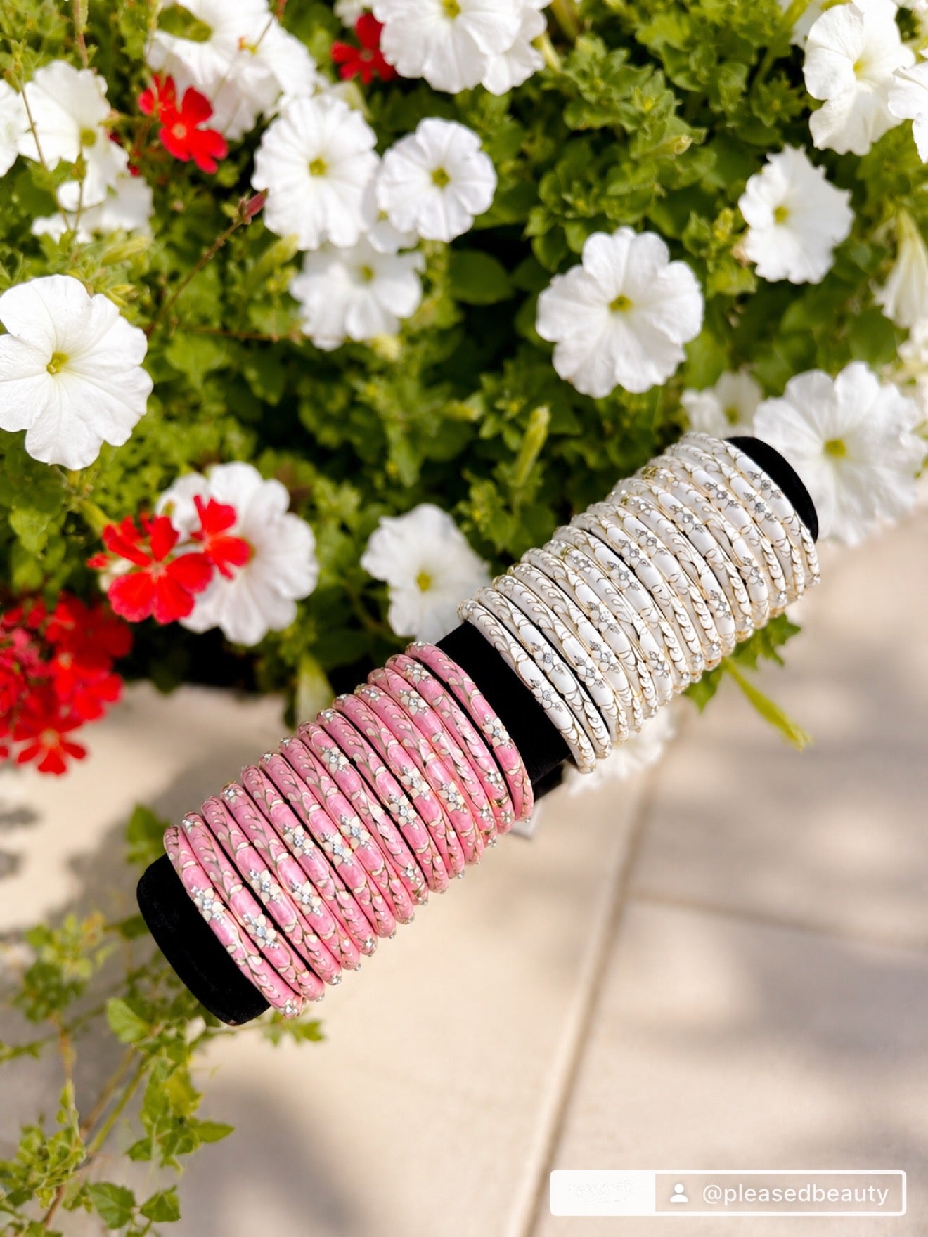 Pink Luxury Crystal Stack Bangles